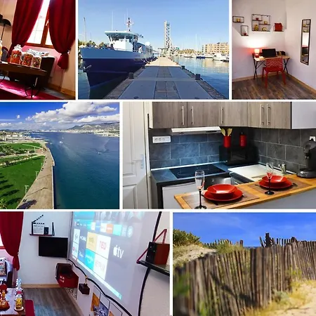 L'aparte H24,cosy,port,plage,wifi,netflix